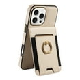 thumbnail image 5 of Case For IPhone 16 Pro Max/16 Plus/16 Pro/16 , Ring Kickstand Card Slots Case Magnetic Suction Leather Cover RFID Blocking Shell, 5 of 5