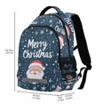thumbnail image 2 of FORMRS Unisex Backpack Elementary School Travel Bookbag with Reflective Stripes, Christmas Santa, 2 of 7