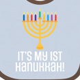 thumbnail image 4 of Inktastic 1st Hanukkah Menorah Childs Boys or Girls Baby Bib, 4 of 4