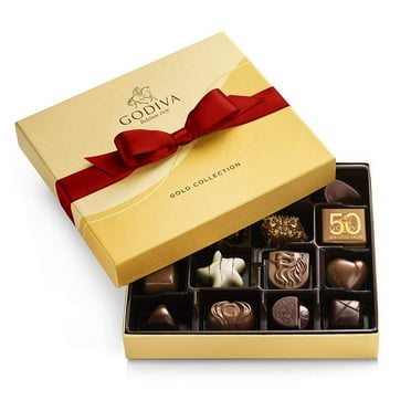 GODIVA Chocolatier Holiday Assorted Chocolate Gold Gift Box, 19-Ct.