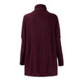 thumbnail image 3 of IMENGL Sweaters turtleneck batwing sleeve, Red 2XL, Size M-2XL, 3 of 4