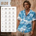 thumbnail image 4 of FOR U DESIGNS Blue Tie Dye Print Matchable Couple Outfit Matching Clothes Set Linen-Style Men Button Down Shirt Sleeveless Maxi Dress with Pockets, 4 of 7