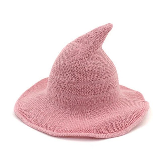 Sombrero de bruja de Halloween Vintage para mujer, gorro de punto largo de lana, sombrero mágico para fiesta de Halloween, decoración de Cosplay para Festival
