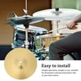 thumbnail image 3 of OULII Mountable Cymbal Ching Rings Brass Golden 1Pcs for Drummers Accessory, 3 of 8
