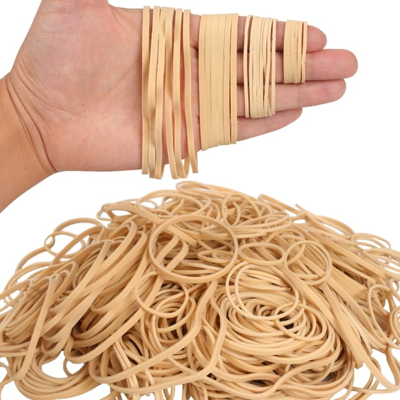 Bandas elásticas HAIDIBAO, varios tamaños, beige, 227 g, para oficina