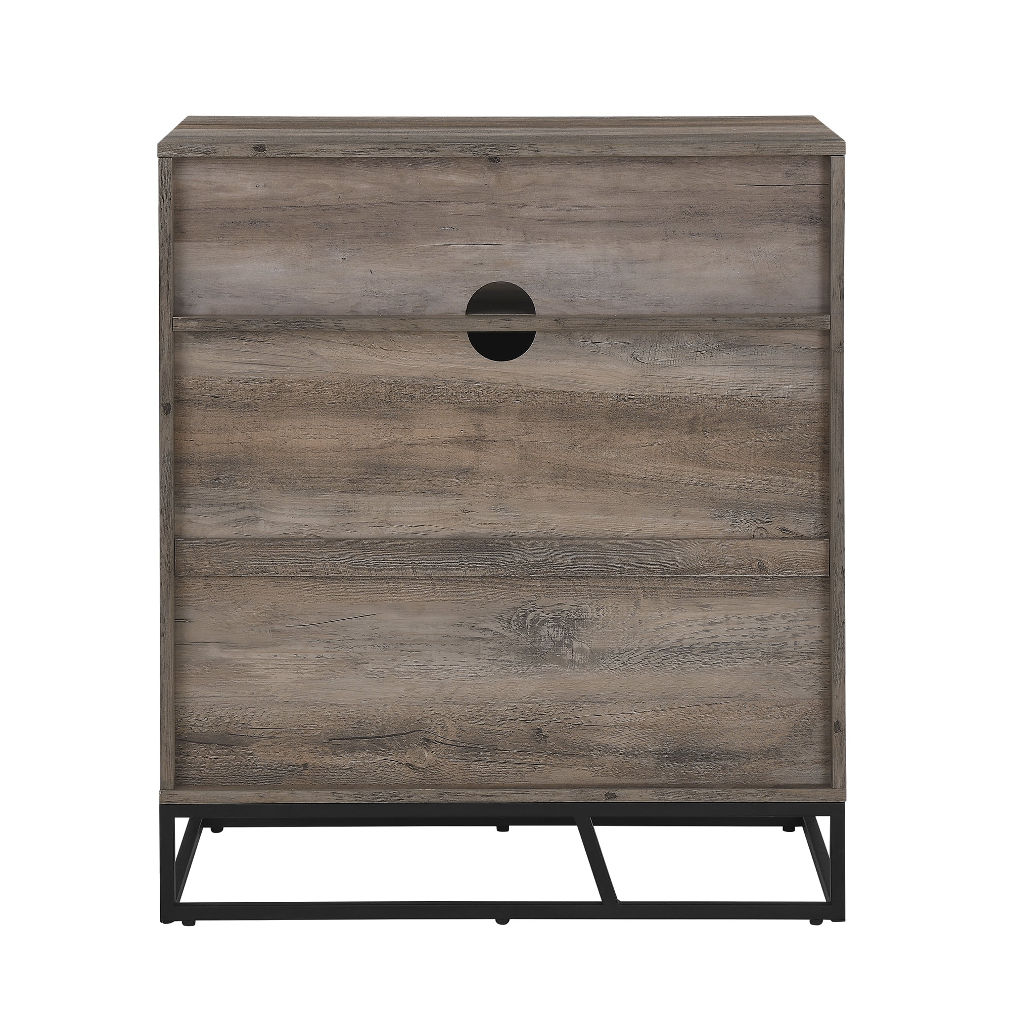 Manor Park Modern Angled Door Accent Cabinet, Grey Wash