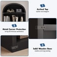 thumbnail image 4 of Qinaqin 5 Niveles Bookshelf Arched Bookcase cm de Profundidadisplay Racks Profundidad Pie Bookshelves Almacenamiento Rack Estante Book para Dormitorio Living Sala, 4 of 7
