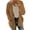 Coffee, variant on Women's Fuzzy Sherpa Fleece Cardigan Sweater Button Down Cozy Plush Outerwear with Pockets for Fall Winter