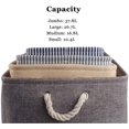 thumbnail image 5 of Boîtes de Rangement Pliables, Grands Paniers en Tissu, Lot de 3 (Gris, Grand), 5 of 5