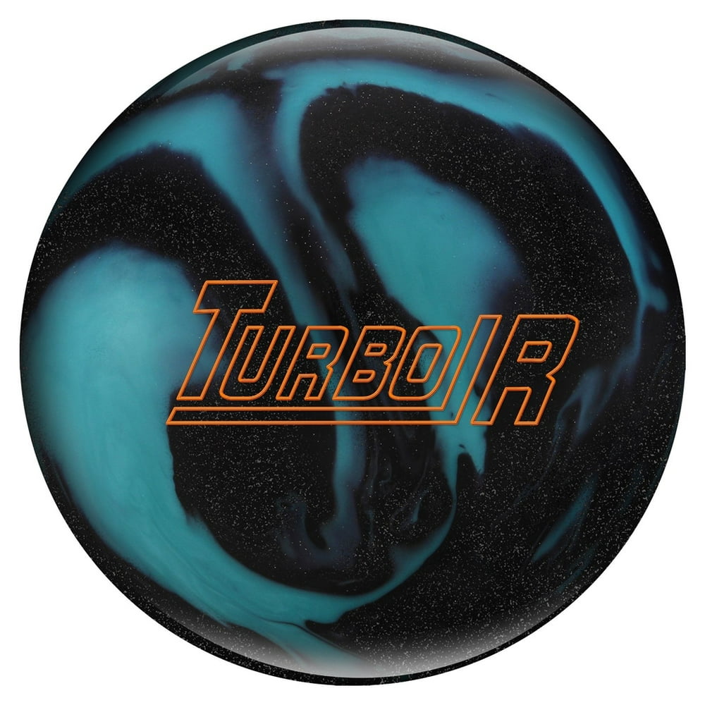 Ebonite Turbo/R Bowling Ball Black Sparkle/Aqua 13lbs