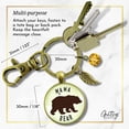 thumbnail image 5 of Mama Bear Gutsy Goodness Bronze Metal Keychain 30mm Pendant New Mom Handmade Adult Female Jewelry Gift, 5 of 8