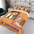 thumbnail image 3 of Una Mujer Bajo la Influencia Conjunto de sábanas temático, trío de piezas, cómodo y amigable con la piel, diseño único, regalo de decoración para el hogar para familiares, amigos y fans,135cm *200cm, 3 of 6