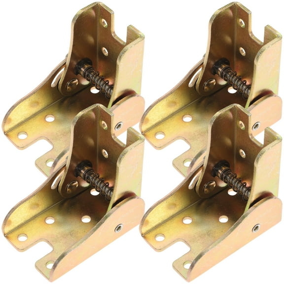 HAKIDZEL 4Pcs Locking Hinge for Tables with Spring Loaded Mechanism Golden 6.7X2.4X1.5In