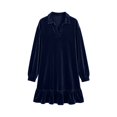 thumbnail image 6 of Sheghy Women Fall Collared Long Sleeve Shirt Dress Ruffle Hem Loose Fit, 6 of 6