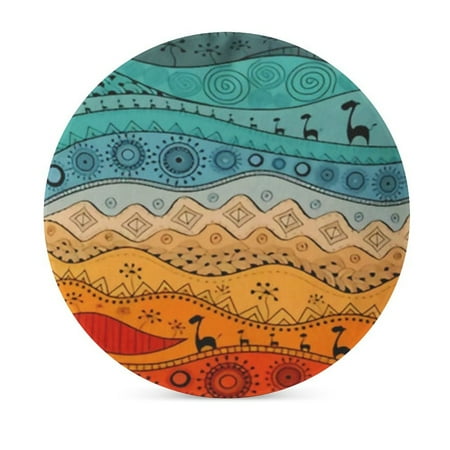 

Ceramic Coaster Ethnic Absorbent Coasters Set Suitable For Kinds Of Cups Modern Style Coasters For Coffee Table 4 Inches