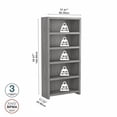 thumbnail image 2 of Echo 5 Shelf Bookcase in Modern Gray - Engineered Wood, 2 of 7