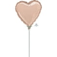 thumbnail image 2 of Anagram 87791 9 in. Rose Gold Solid Color Heart Foil Balloon, 2 of 2