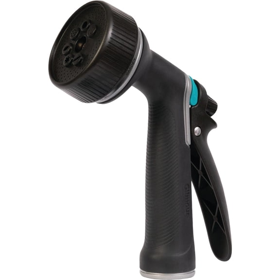 Gilmour Medium Duty Garden Hose Nozzle with 7 Adjustable Spray Patterns, Water Hose Nozzle for Watering Garden or Lawn, Black