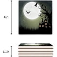 thumbnail image 3 of RYLABLUE Happy Halloween Set of 6 Coaster for Drinks, Absorbent Ceramic Stone Coasters Cup Mat with Cork Base for Home Kitchen Room Coffee Table Bar Decor, 3 of 4