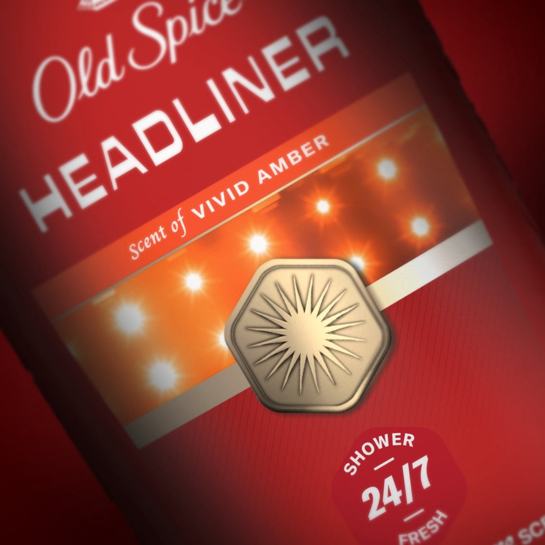 Old Spice Red Collection Body Wash for Men, Headliner Scent, Refreshing Clean, Moisturizing Formula, Long-Lasting Fragrance, 24oz (709ml)