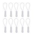thumbnail image 2 of AMLESO 10Pcs Plastic Zipper Pull Cord Zip Puller Slider for Clothes Bags White, 2 of 8