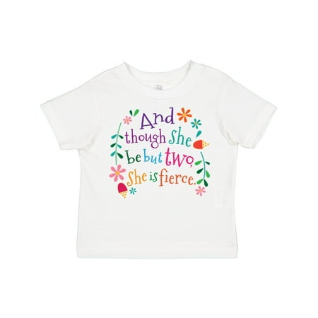 

Inktastic 2nd Birthday Girls She is Fierce Gift Toddler Toddler Girl T-Shirt