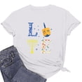 thumbnail image 6 of Penkiiy Happy Hanukkah Shirt Women Chrismukkah Shirt Cat Candle Shirt Love and Light T-Shirt Festival Short Sleeve Tops White, 6 of 8
