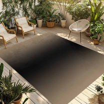 Fsddascl Beige Black Ombre Outdoor Rug for Patio/Deck/Porch, Non-Slip Large Area Rug 4 x 6 Ft, Modern Gradient Abstract Art Indoor Outdoor Rugs Washable Area Rugs, Reversible Camping Rug Carpet