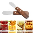 thumbnail image 4 of 8 Pack Stainless Steel Straight Edge Wide Butter Spreader with Wood Handle, DaKuan Sandwich Cream Cheese Condiment Knives 5 Inch, 4 of 8