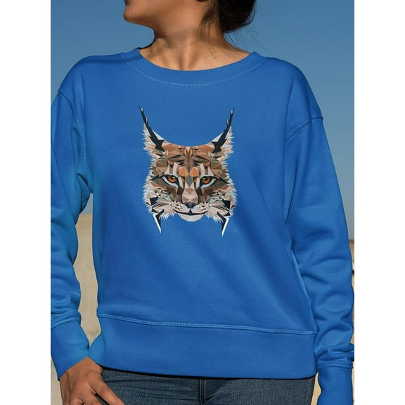 Polygonal Lynx  Sweatshirt Women's -Image by Shutterstock