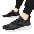 thumbnail image 3 of Gvdentm Men's Low-Top Sneakers Casual Sneakers for Men Mesh Lightweight Mens Sneakers Black,8.5, 3 of 9