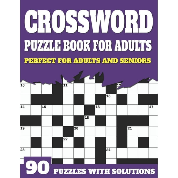 crossword puzzle book for adults large print crossword puzzles and solutions for adults and seniors to brainstorm during leisure time with word puzzles paperback large print walmart com