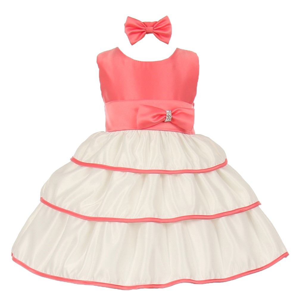 coral little girl dresses
