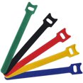 thumbnail image 1 of 50 PCS Reusable Fastening Cable Ties, Microfiber Cloth 6-Inch Hook and Loop Cord Ties, Black-C-Multicolored, 1 of 6