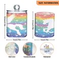 thumbnail image 2 of 4 Pack Qtip Holder Dispenser Winged Unicorn Silhouette and Stars Clear Plastic Storage Apothecary Jars for Cotton Swabs Balls Pads Floss, 2 of 7
