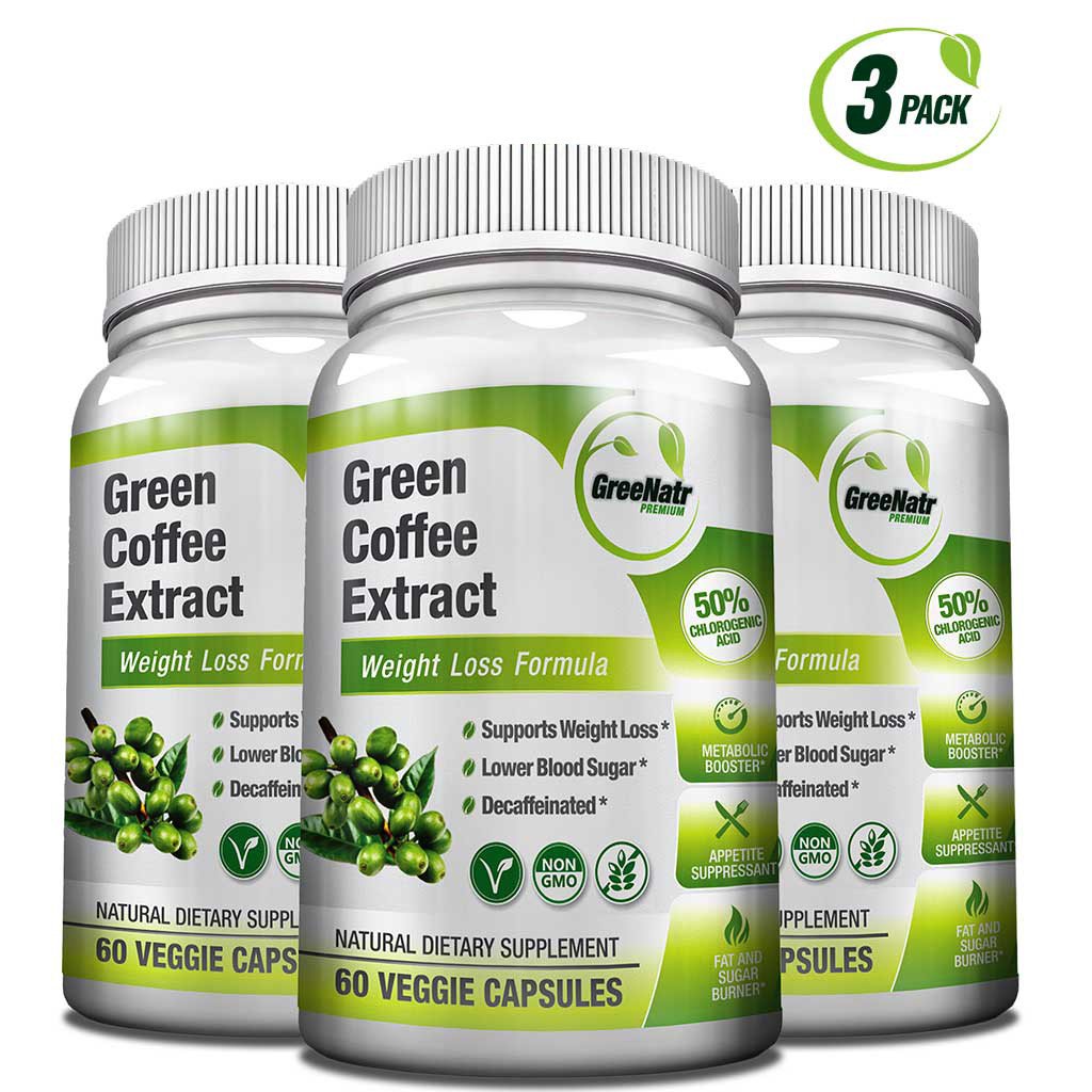 Greenatr Pure Green Coffee Bean Extract Weight Loss Formula 1000 Mg 3 Bottles Walmart Com Walmart Com