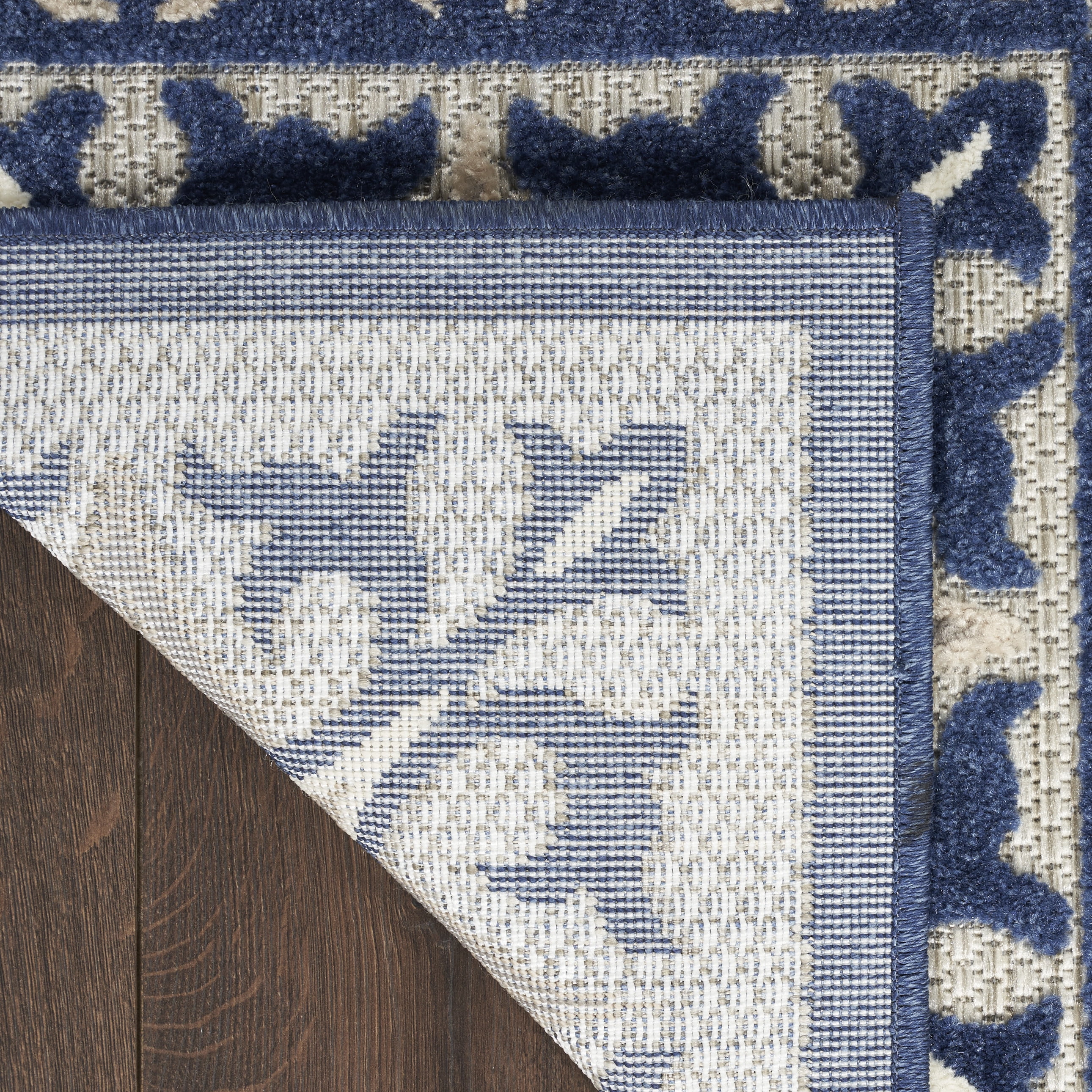 Nourison Aloha Indoor/Outdoor Blue 9' x 12' Area Rug, (9x12)