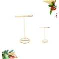 thumbnail image 5 of OUNONA 2Pcs Metal Jewelry Organizer T Shape Earring Display Stand Golden for Retail and Personal Use, 5 of 8