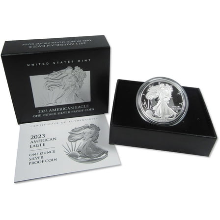 2023 W American Silver Eagle Choice Proof Bullion $1 Coin OGP COA