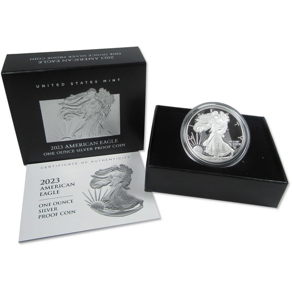 2023 W American Silver Eagle Choice Proof Bullion $1 Coin OGP COA