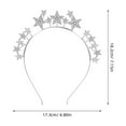 thumbnail image 2 of KAKOWELY Diadema con corona de estrellas y tiara de boda, con diamantes de imitación y cristales, ideal como tocado de novia o accesorio para el cabello., 2 of 5