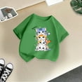 thumbnail image 5 of Toddler Girl Shirts Kid Comfort Cute Graphic Round Neck Short Sleeve Summer Casual T Shirt Girls' Tops, Tees Green 5 Years-6 Years, 5 of 5