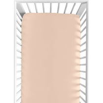 Sweet Jojo Designs Watercolor Floral Solid Peach Fitted Crib Sheet