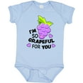 thumbnail image 3 of Inktastic Im So Grapeful for You with Cute Grapes Boys or Girls Baby Bodysuit, 3 of 5