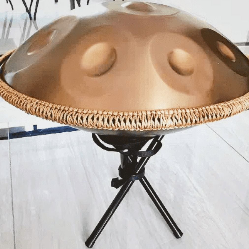 Stainless steel hand drum pure hand-made gold ten-tone hand disc clear sound strap bag suitable for beginners