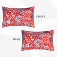 thumbnail image 4 of YFYANG Super Soft Rectangular Plush Cushion Cover (Without Pillow Insert), Red Floral Line Art Comfort and Non-Pilling Hidden Zip Bedroom Sofa Pillowcases, 14"x20", 4 of 8