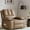 Tan, variant on Ataucjin Oversized Recliner Chairs with Heat and Massage,360° Swivel Lazy Recliner Chair for Adults,Manual Rocking Chair with Cup Holder for Living Rooms, Bedroom