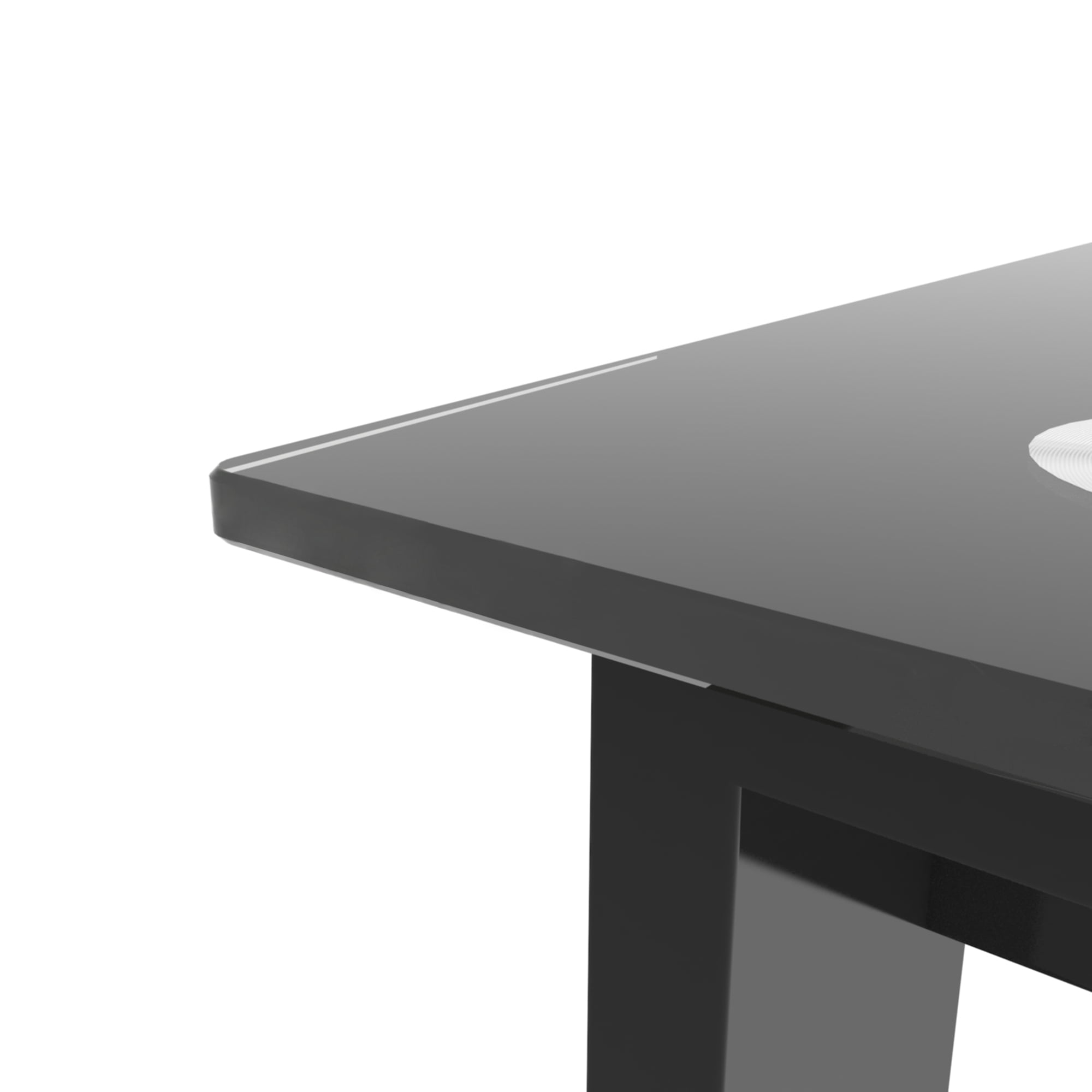 Euroco 52" Rectangular Dining Table for 6, Modern Kitchen Glass Table for Kitchen Living Room,Black