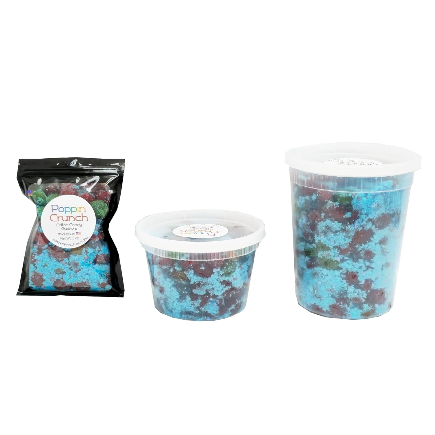 Poppin Crunch Sour Cotton Candy Gushers Gummy Candy Snacks 1 - 2 LBS