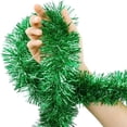 thumbnail image 4 of 16ft Christmas Tinsel Garland, Reflections Snowy Sparkly Soft Tinsel Wedding Birthday Party Supplies Ornaments, Christmas Tree Ceiling Hanging Decorations, 4 of 6